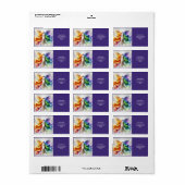 Fantasy Niedlich Pride Rainbow Angel Adressaufkleber (Vorne)