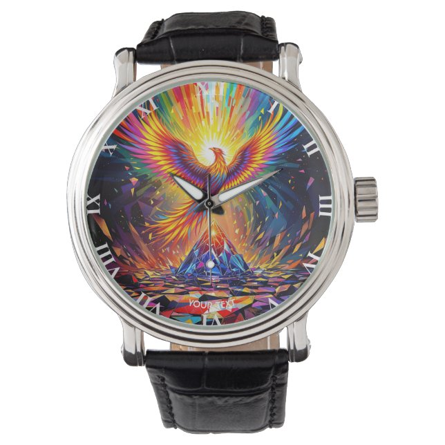 Fantasy Niedlich Prism Phoenix Aufstieg Armbanduhr (Vorderseite)