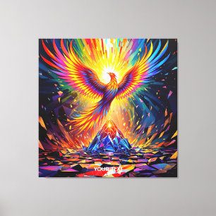 Fantasy Niedlich Prism Phoenix Aufstieg Leinwanddruck