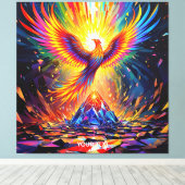 Fantasy Niedlich Prism Phoenix Aufstieg Leinwanddruck (Insitu (Holzboden))