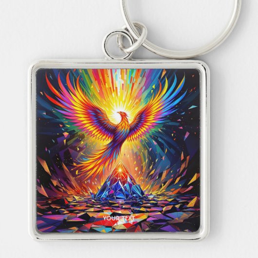 Fantasy Niedlich Prism Phoenix Aufstieg Schlüsselanhänger (Vorne)