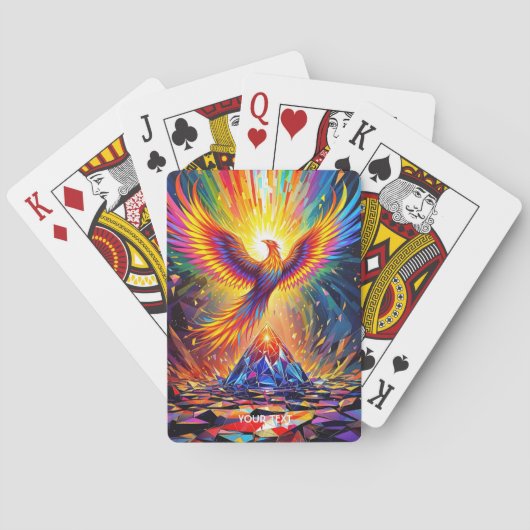 Fantasy Niedlich Prism Phoenix Aufstieg Spielkarten (Rückseite)