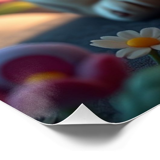 Fantasy niedlich Puppy Art Poster (Ecke)