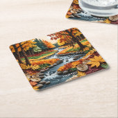 Fantasy Niedlich Quillfall Landschaft Rechteckiger Pappuntersetzer (angewinkelt)