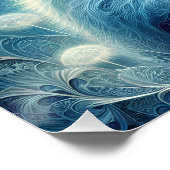 Fantasy Niedlich Rabbit Bunny Blume Poster (Ecke)