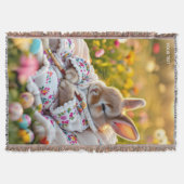 Fantasy Niedlich Rabbit Painter Blume Decke (Vorderseite)