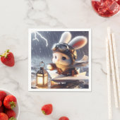 Fantasy Niedlich Rabbit Post Lantern Serviette (Beispiel)