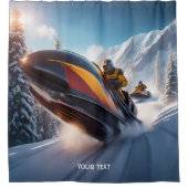 Fantasy Niedlich Race Snow Mountain Duschvorhang (Vorderseite)