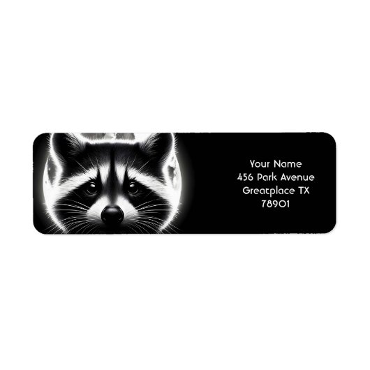 Fantasy Niedlich Racoon Face Moon (Vorne)