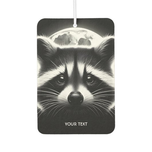 Fantasy Niedlich Racoon Face Moon Autolufterfrischer (Vorderseite)