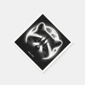 Fantasy Niedlich Racoon Face Moon Serviette (Ecke)