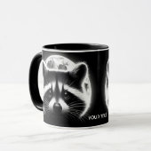 Fantasy Niedlich Racoon Face Moon Tasse (Vorderseite Links)
