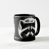 Fantasy Niedlich Racoon Face Moon Tasse (VorderseiteRechts)