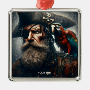 Fantasy Niedlich Rain Captain Pirate Ornament Aus Metall