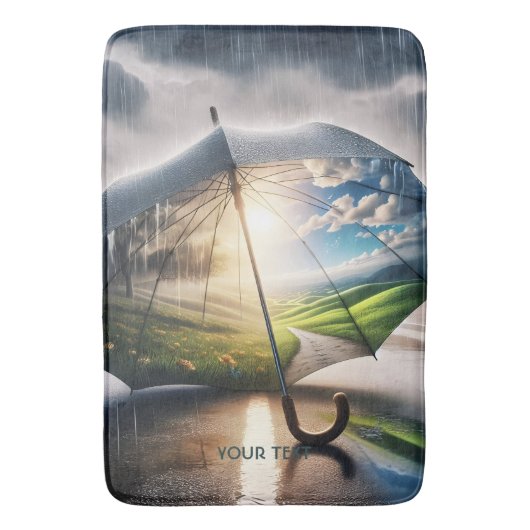 Fantasy Niedlich Rain Umbrella Sun Badematte (Vorderseite Vertikal)