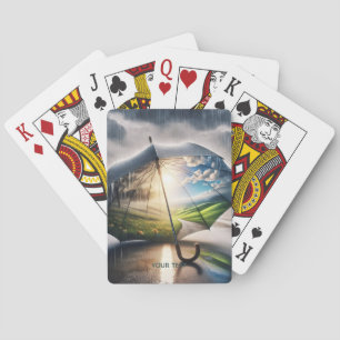 Fantasy Niedlich Rain Umbrella Sun Spielkarten