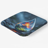 Fantasy Niedlich Raindrop Vulkan Landschaft Pappteller (Gewinkelt)