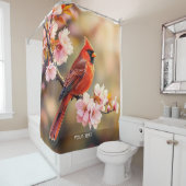 Fantasy Niedlich Red Bird Cherry Duschvorhang (Beispiel)