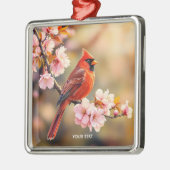 Fantasy Niedlich Red Bird Cherry Ornament Aus Metall (Links)