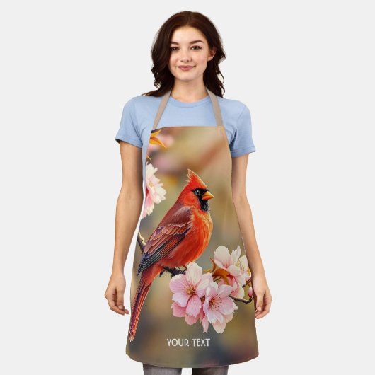 Fantasy Niedlich Red Bird Cherry Schürze (Getragen)