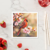 Fantasy Niedlich Red Bird Cherry Serviette (Beispiel)