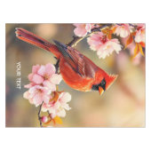 Fantasy Niedlich Red Bird Cherry Tischdecke (Vorderseite (Horizontal))