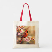 Fantasy Niedlich Red Bird Cherry Tragetasche (Rückseite)
