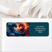 Fantasy Niedlich Red Blue Dragons (Insitu)