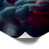 Fantasy Niedlich Red Blue Dragons Poster (Ecke)