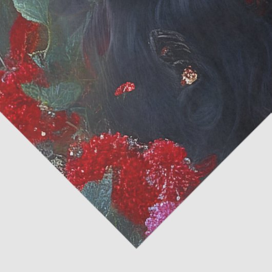 Fantasy Niedlich Red Faicess Princess Decoupage Seidenpapier (Detail)