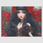 Fantasy Niedlich Red Faicess Princess Decoupage Seidenpapier (Vorderseite)