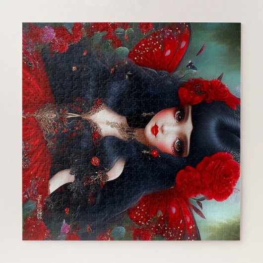 Fantasy Niedlich Red Faicess Princess Puzzle (Horizontal)