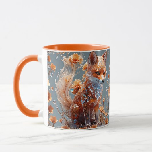 Fantasy Niedlich Red Glass Fox Tasse (Links)