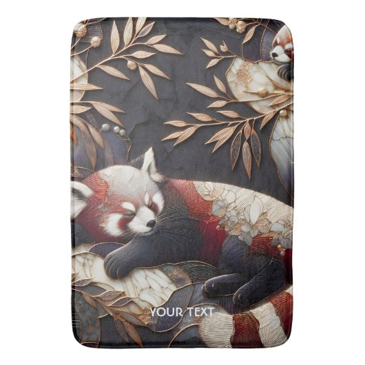 Fantasy Niedlich Red Panda Art Badematte (Vorderseite Vertikal)