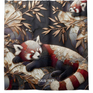 Fantasy Niedlich Red Panda Art Duschvorhang