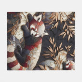 Fantasy Niedlich Red Panda Art Fleecedecke (Vorderseite (Horizontal))