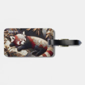Fantasy Niedlich Red Panda Art Gepäckanhänger (Rückseite horizontal)