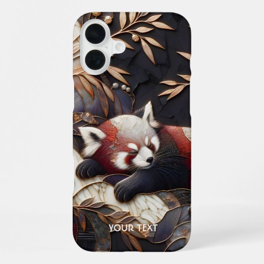 Fantasy Niedlich Red Panda Art iPhone Hülle (Rückseite)