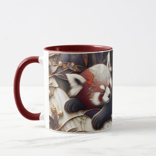 Fantasy Niedlich Red Panda Art Tasse (Links)