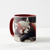 Fantasy Niedlich Red Panda Art Tasse (Vorderseite Links)