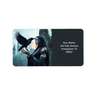 Fantasy Niedlich Renaissance Gotische Frau Adressaufkleber