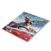 Fantasy Niedlich Rentier Car Winter Fliese (Seite)