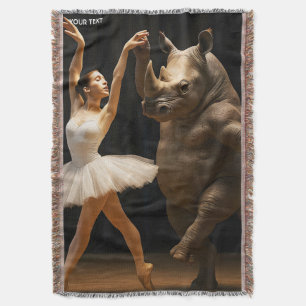 Fantasy Niedlich Rhino Dancer Ballerina Decke