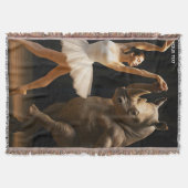 Fantasy Niedlich Rhino Dancer Ballerina Decke (Vorderseite)