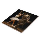 Fantasy Niedlich Rhino Dancer Ballerina Fliese (Seite)