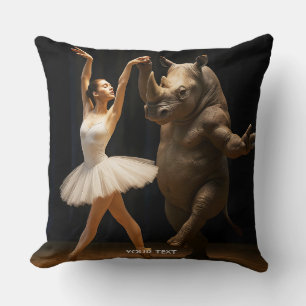Fantasy Niedlich Rhino Dancer Ballerina Kissen
