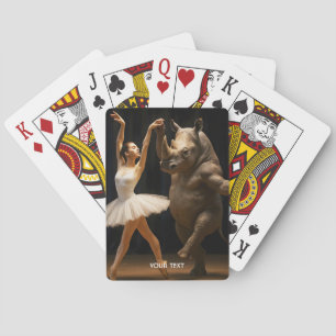 Fantasy Niedlich Rhino Dancer Ballerina Spielkarten