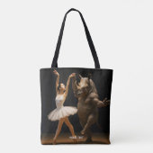 Fantasy Niedlich Rhino Dancer Ballerina Tasche (Rückseite)