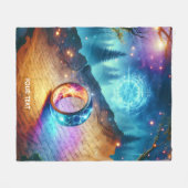 Fantasy Niedlich Ring Forest Skies Fleecedecke (Vorderseite (Horizontal))