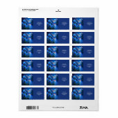 Fantasy Niedlich River Blue Irises Adressaufkleber (Vorne)
